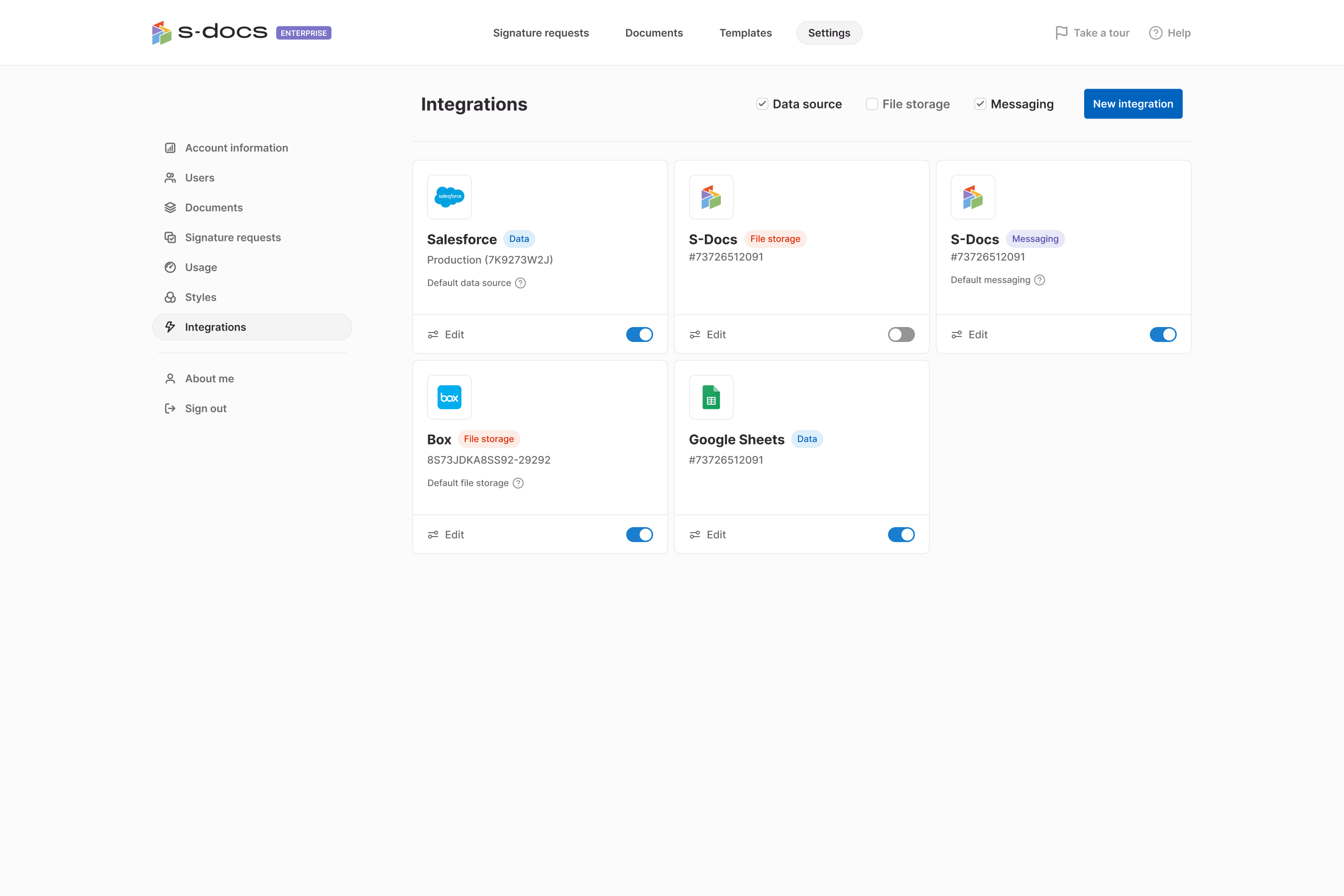 S-Docs connected to CRM data